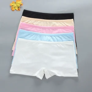 8230588 High School Girl Underwear Boxer Trousers Trousers Pure Cotton Solid Color Base Student Breathable Underwear