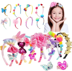 8PCS Girls DIY Headband Making Kit Gift Fashion Kids Hair Accessories Set for Children Arts & Crafts Headband DIY Toys Set