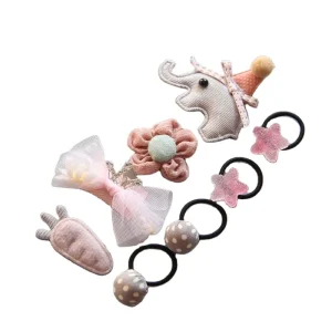 8pcs/lot Baby Girls Hair Accessories Set Gift Hairpins Crown Bowknot Children Hair Clips Q-2228