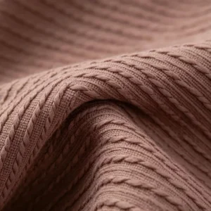 98% Polyester 2% Spandex Striped Jacquard Stretch Knitted Fabric for Sweater