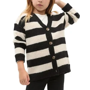 Acrylic Dobby Cardigan Girls Boys Sweater Spring Autumn Puff Sleeve V Neck Simple Knit Soft Comfortable 1 7Y Toddler Kids
