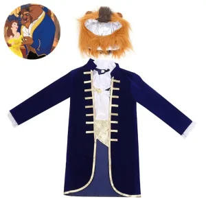 Adorable Children’s Boy Jacket Suits From the Beauty and the Beast Anime for Halloween Costume Play
