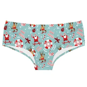 Adult Girls Lingerie Panty Fashion Women Lady Girl Cute Panties Underwear Print Christmas Design Super Soft Milk Silk Bikini