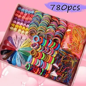 Ali Colors Hairpin Rubber Band Combination Set Simple Headwear Set Hair Accessories for Kids
