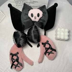 Amusement Park Kids Hairband Stuffed Black Cartoon Headbands