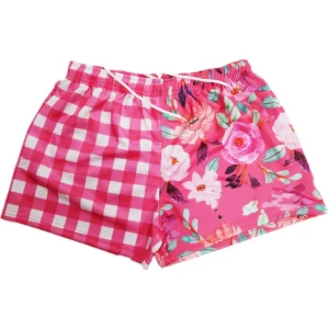 Anti slip Waistband Girls Rugby Football Shorts Custom Sublimation Print With Pockets Ladies Pink Casual Sports Shorts