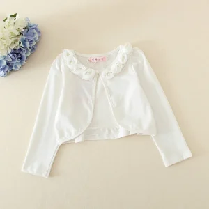Autumn Baby Sweater Design Girls Mini Coat Flower Bow Two Colour Sweater Design Cardigan