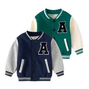 Autumn Boys Baseball Warm Jacket Korean Style Casual Velvet Jacket with Loose Plaid Casual Outerwear