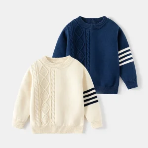 Autumn Fashionable Winter High Quality Round Neck Cotton Pullover Sweater for Boys