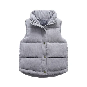 Autumn Girls Warm Vest Winter Boys Thicken Waistcoat Kids Outerwear Vest Kids Sleeveless Down Cotton Jackets for 1 8 Years