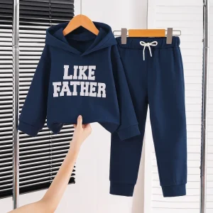 Autumn Spring Boys Hooded Jacket Loose Cross Border Trend Casual Print Style Foreign Style Children’s Sweater Clothing