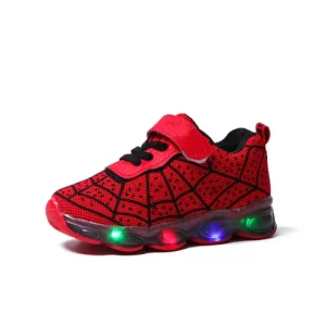 Autumn Spring Children’s LED Light Casual Shoes Boys Girls Luminous Running Sports Mesh Surface Single Flash Baby