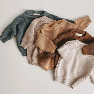 Autumn Spring Infant Baby Pullover Sweater Loose Casual Knitted Pullover Baby Toddler Boys Sweaters