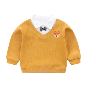Autumn Spring Little Boys Clothing Long Sleeved Sweater Toddler Children Outfits