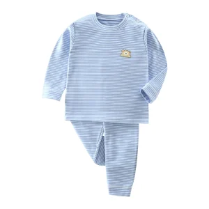 Autumn Winter Children’s Casual Pajama Sets 100% Cotton Boys Suit In Stock Factory Price Cartoons