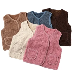 Autumn Winter Children’s Waistcoat Wear Infants Boys Girls Baby Sleeveless Warm Sherpa Vest