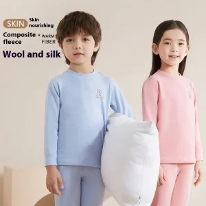Autumn & Winter Double Sided Velvet Pajamas Girls Thermal Underwear Breathable & Comfortable Sleepwears for Baby Boys Children