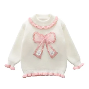 Autumn Winter Girls Thick Sweater Cute Clothing Children Knitted Sweater Kids Fashion Sweater