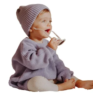 Autumn Winter Infant Toddler Kids Children’s Chunky Knit Vintage Pullover Girls Boys’ Long Sleeve Loose Top Jumper Baby Sweater
