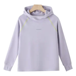 Autumn Winter Long Sleeve Hooded Sweatshirt Jersey Top for Boys and Girls Big Kids Washed Indoor Base Layer