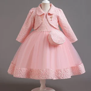 Autumn Winter New Arrival Girls Princess Dress Piano Performance Gown Long Sleeve Birthday Ready Stock
