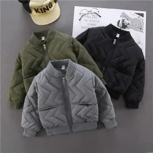 Autumn Winter New Boys Cotton Coat Jacket Stylish Casual Baseball for Small Medium Kids Jackets Trending Clothing for Children