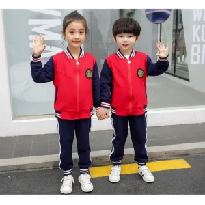 Autumn Winter Primary School and Kindergarten Uniform Thickened Cotton Sports Suit Children’s Baseball and Campus Style