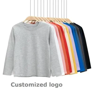 Autumn Winter Spring Underwear Kids T Shirt O-neck Long Sleeve Children Girls Boys Solid Color Sweatshirts Cotton Tops Clothing