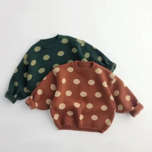 Autumn Winter Unisex Baby Girl Boy Vintage Sweater Knitted Shirts