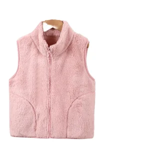 Autumn Winter Velvet Padded Waistcoat for Men Women Children Casual Thickened Vest Parent Child Models