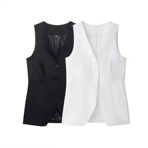Autumn Women’s Clothing New Fashion Slim Sleeveless V-neck Vest Retro Casual Sleeveless Ladies Vest