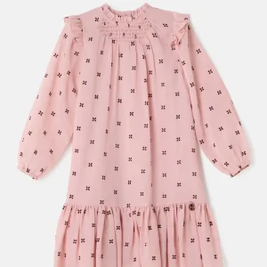 Autumn and Winter Girls’ Fashionable Casual Long-sleeved Pink Plaid Printed Dress ODM Supply for Children