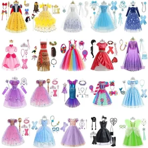 BAIGE Elegant Princess Dress Costume High Quality Girl Party Dress for Halloween Cosplay and Birthday Gift