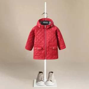BEMIDJI Autumn Winter Children’s Cotton padded Jackets Fashionable Minimalist Solid Color Zipper Hooded Windproof Loose Fit Boy