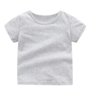 BKD Korean Version Summer Boys Girls Cartoon Short Sleeve T shirt 100% Cotton Eco Friendly Breathable Casual Loose Fit Baby