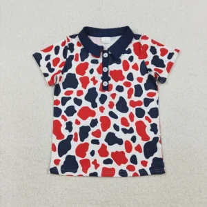 BT1657 Baby Boy Short Sleeve Polo T shirt Kids Fashion Top Affordable Baby Clothing