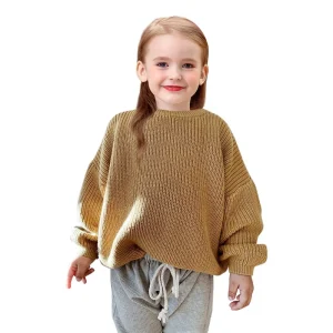 Baby Autumn Oversized Outfit Kids Girls Loose Style Knitted Comfortable Pullover Sweater