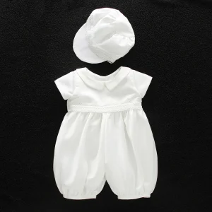 Baby Baptism Clothes Infant Baptism Outfits for Baby Boys Newborn Gown White Lace Christening Clothes