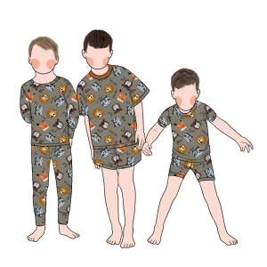 Baby Boy Pajama Set 2PCS Bamboo Fabric Soft Breathable Sweat Absorbent Toddler Sleepwear