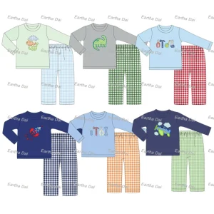 Baby Boys Clothing Sets Spring Boys Shirts and Pants Sets Cotton Plaid Kids Clothes