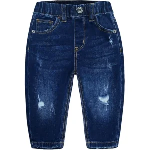 Baby Clothes Baby Girl Boy Jeans Elastic Band Ripped Denim Pants