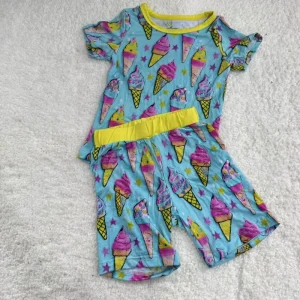 Baby Clothing Sets Summer Bamboo Baby Short Set Custom Children’s Clothes for Boys and Girls