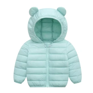 Baby Coat Winter Soft and Warm Hoodie Jacket for 1 4 Yr Children Little Boys and Girls Zipper Light Coat for Outwear Kid Clothes