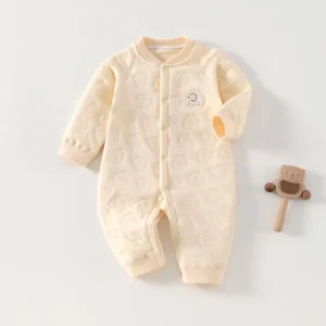 Baby Cotton Romper Soft One Piece Long Sleeve Waterproof Newborn Jumpsuit Baby Boys Girls 0-12 Months Daily Wear