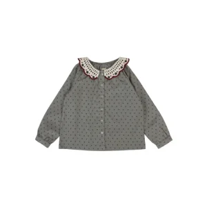 Baby Gentle Cute Casual Lace Mesh Ruffle Collar Breathable Girl Shirt for Autumn and Winter