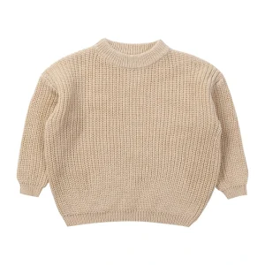 Baby Girl Boy Knit Sweater Blouse Pullover Sweatshirt Warm Crewneck Long Sleeve Tops for Infant Toddler