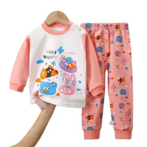 Baby Girl Boys Pajamas Kids PJs for Children Sleepwear Cute Long Sleeve Sleep Shirts and Pants for Toddlers