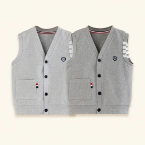 Baby Girl Clothes OEM & ODM Thin Soft Vest for Baby Single Breasted with Embroidered Closure Comfortable Children’s Vest