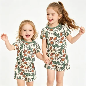 Baby Girl Clothes Set Teenage Kids Summer Outfits Short Sleeve Top With Short Kids Daily Wear Clothing Set