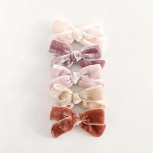 Baby Girl Custom Handcraft Large Velvet Pinwheel Hair Bow Velvet Hair Clips Baby Hair Bow
